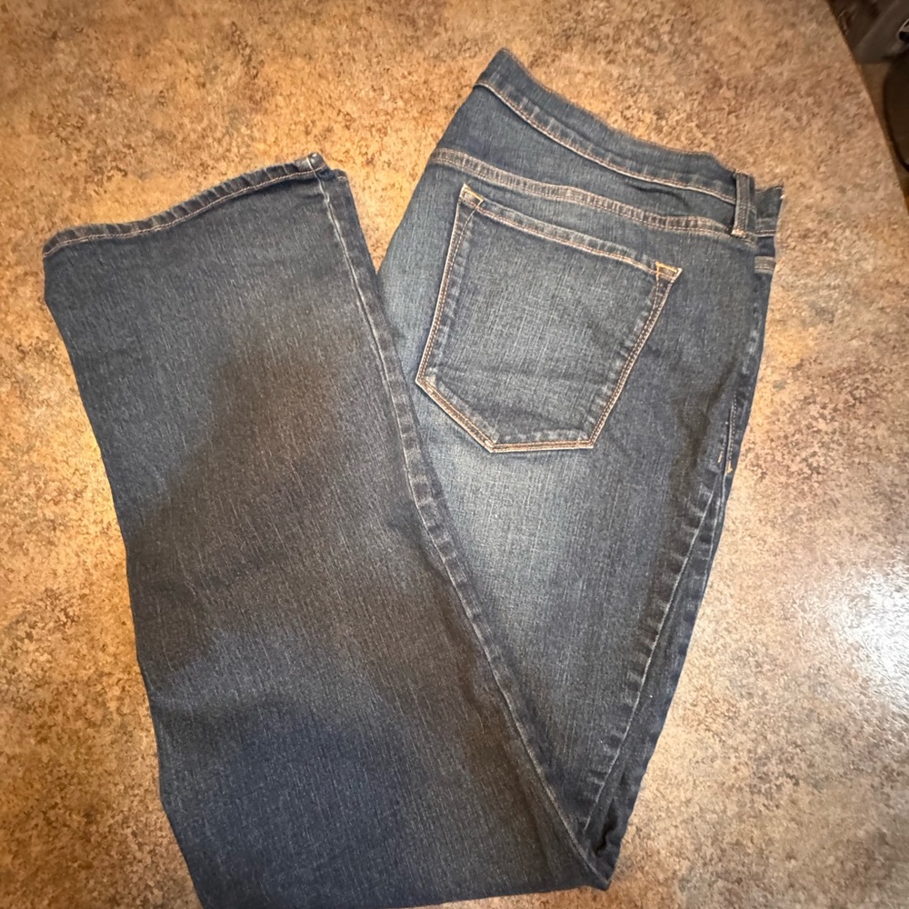 Old Navy Women's Straight-Leg Jeans in Dark Blue